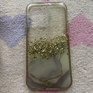 iphone 12/13 pro max case mate gold case